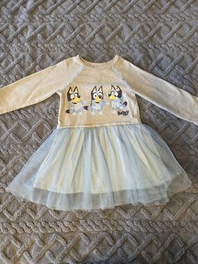 Bluey Light Blue Tulle Dress Top, 5T